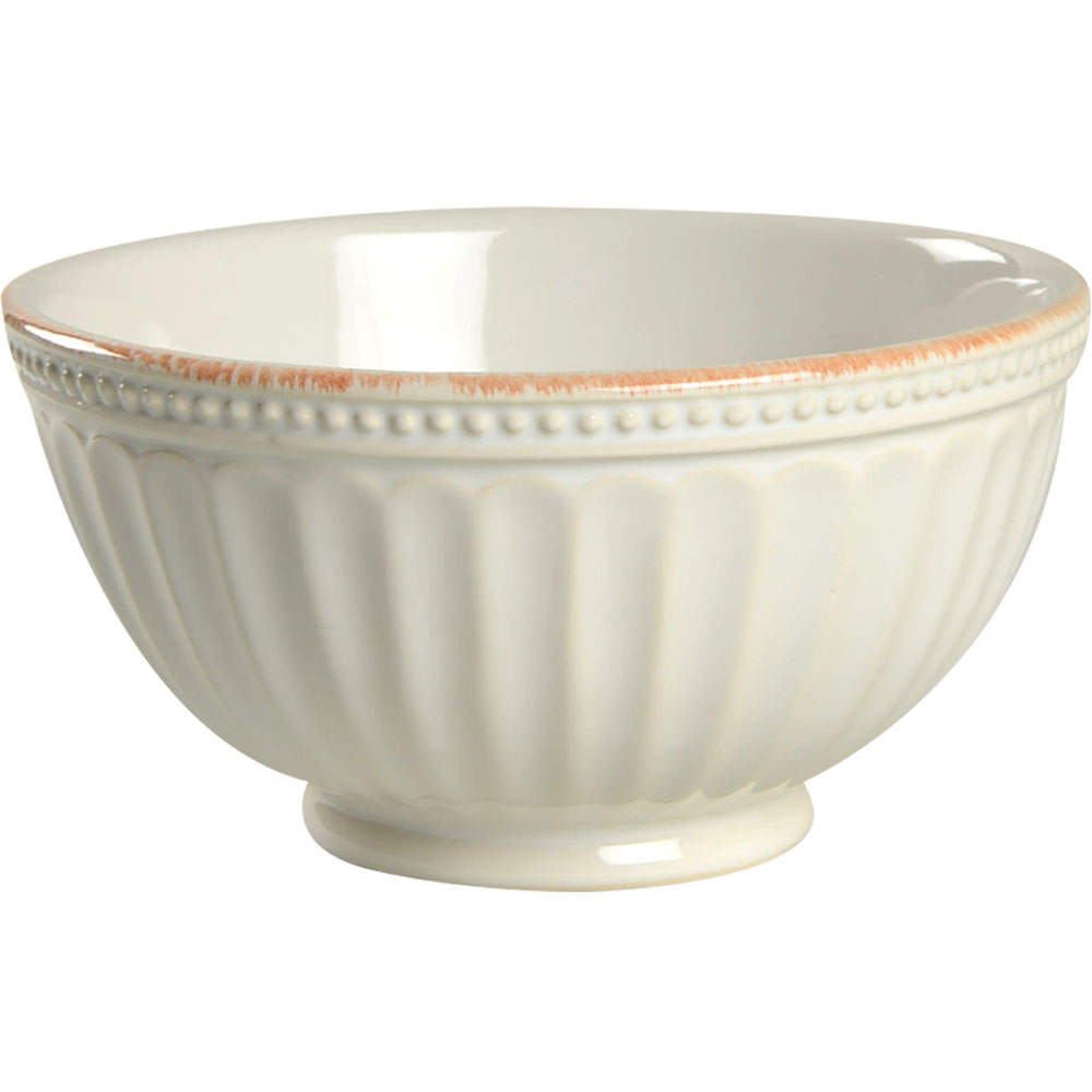French Perle Groove White Soup/Cereal Bowl by Lenox-1