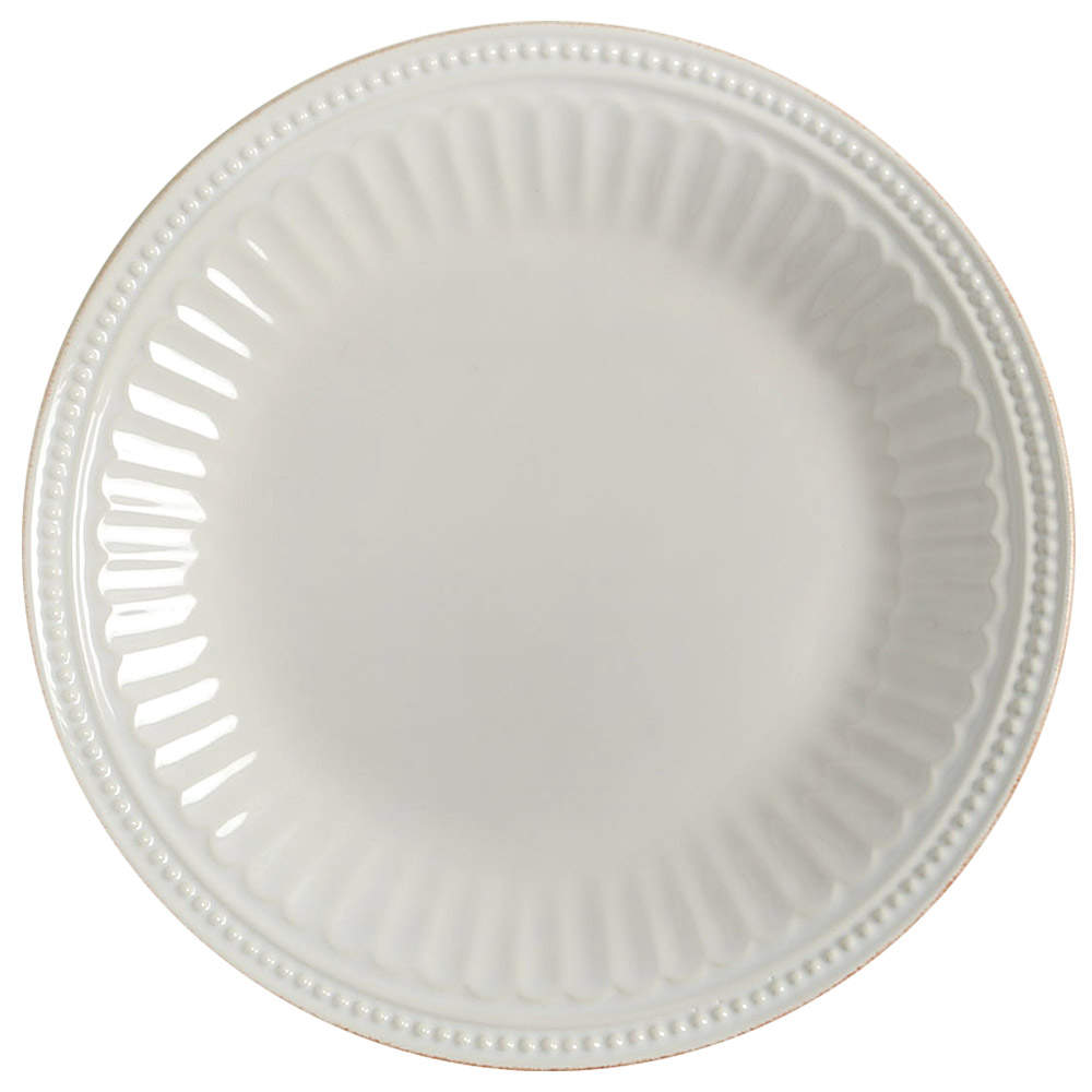 French Perle Groove White Luncheon Plate by Lenox-1
