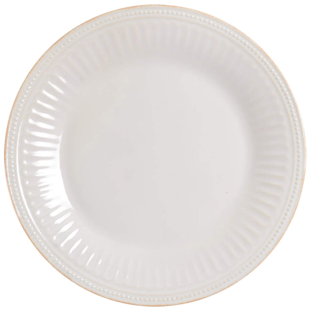 French Perle Groove White Dinner Plate by Lenox-1