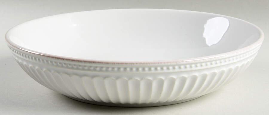 French Perle Groove White Individual Dinner Bowl by Lenox-1