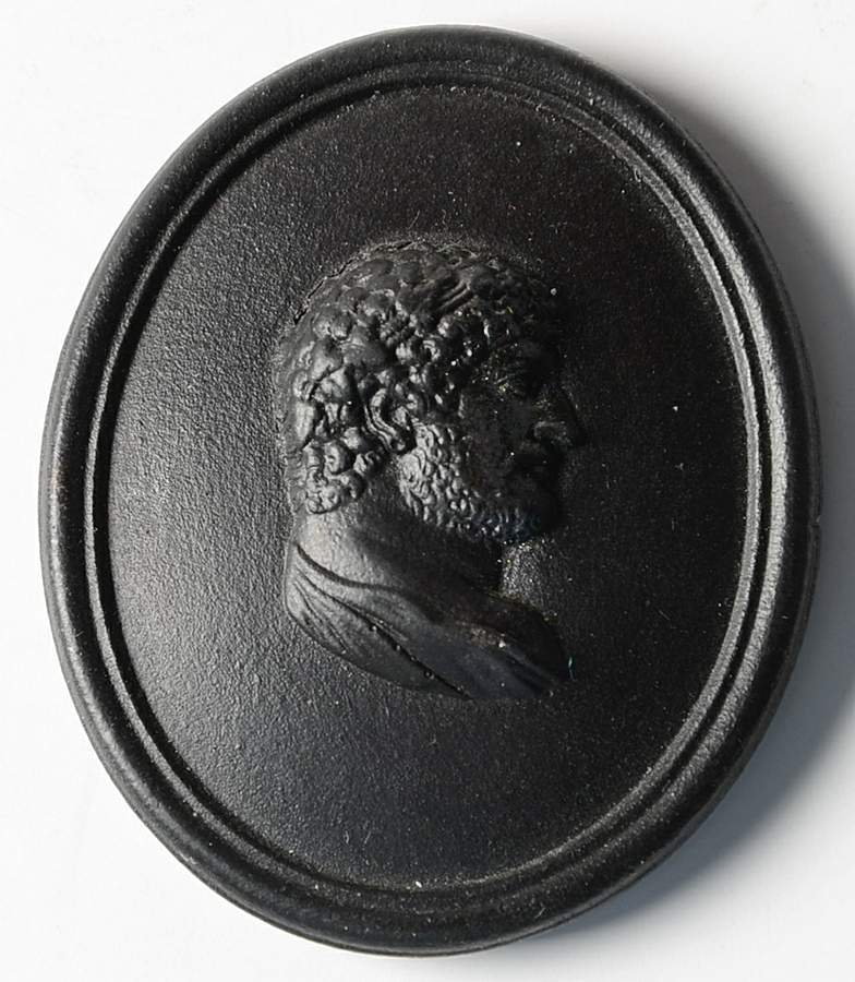 Black Basalt Cameos Cameo by Leedsware-1