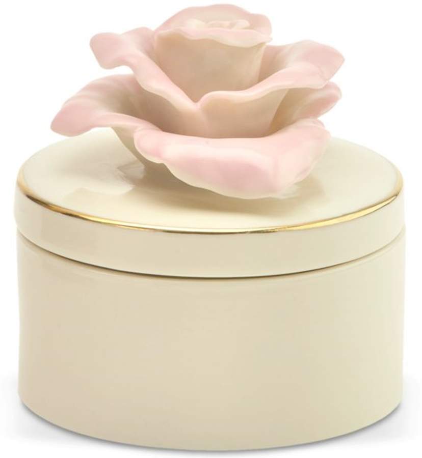 Rose Blossom Round Box & Lid by Lenox-1