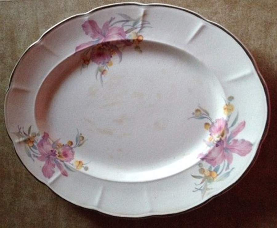 Orchid 11" Oval Serving Platter by Limoges-American-1