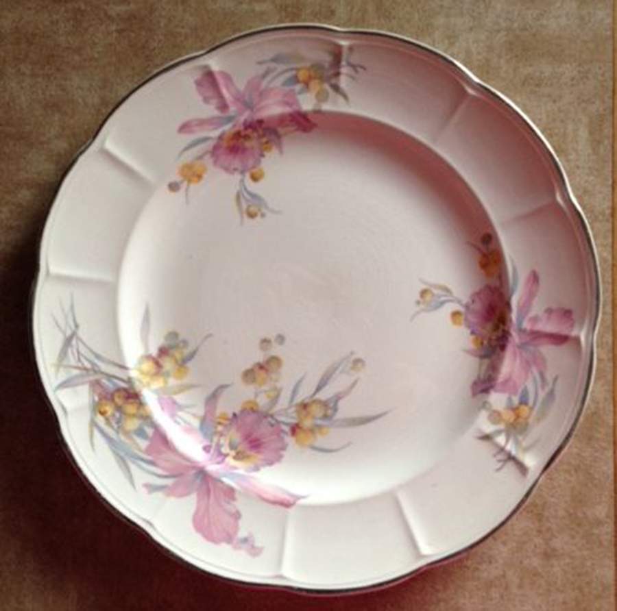 Orchid Luncheon Plate by Limoges-American-1