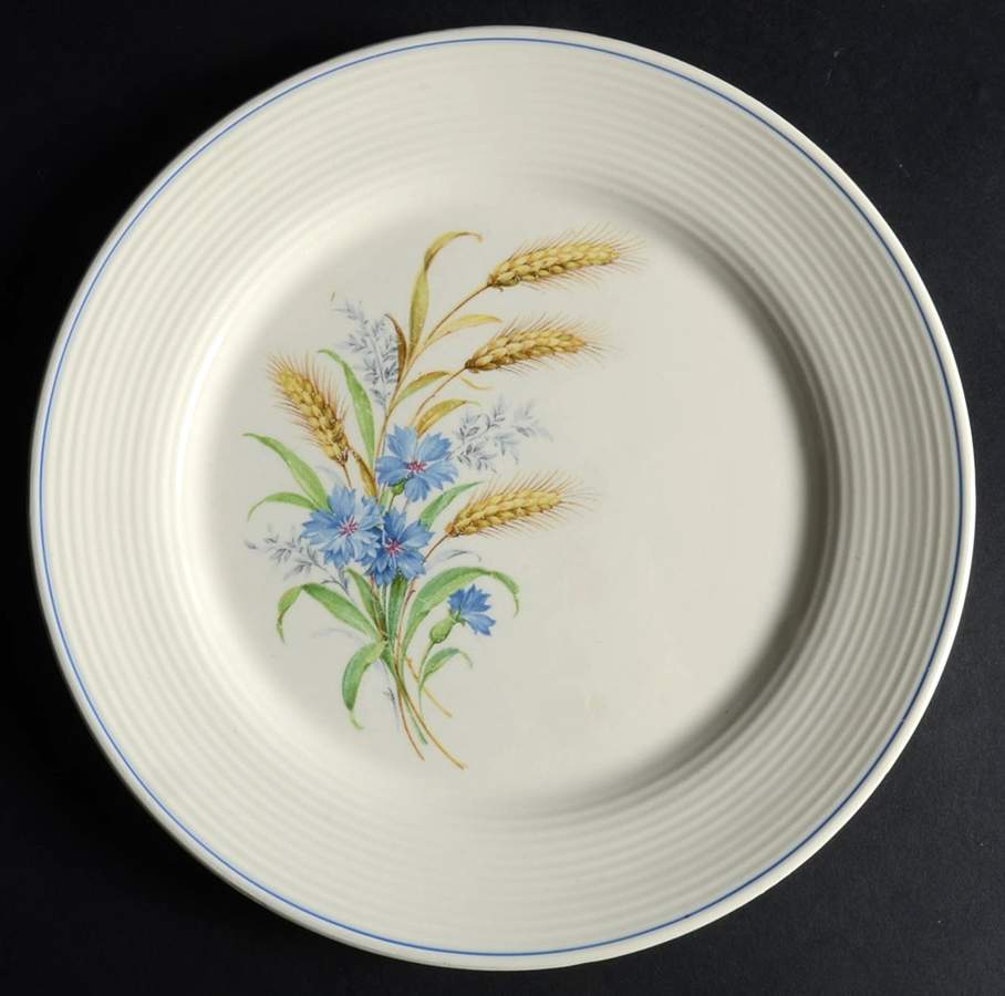 Wheatfield Blue Band Dinner Plate by Limoges-American-1