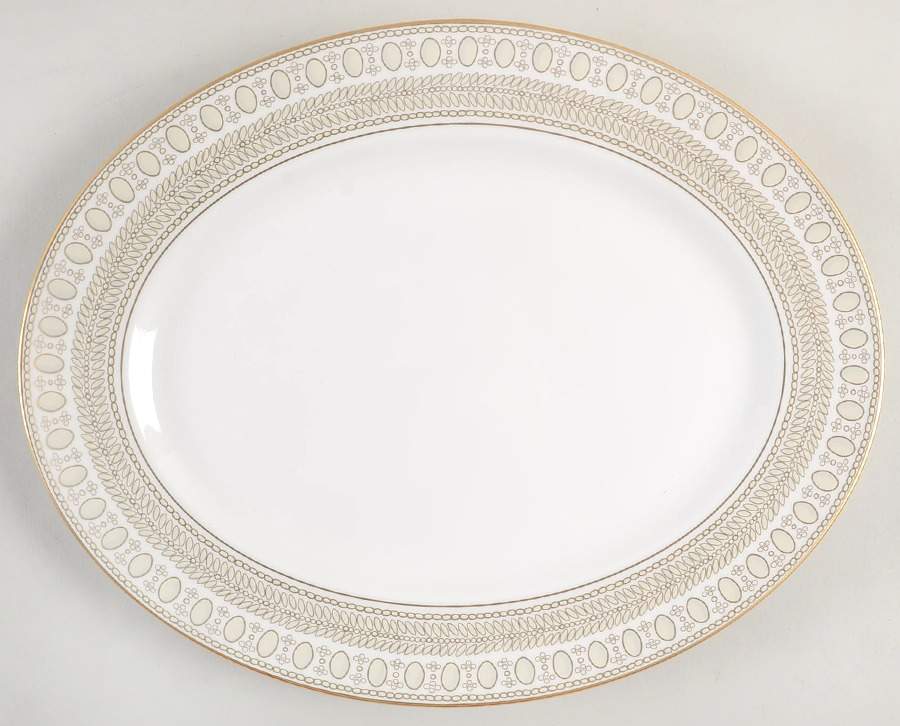 Gilded Pearl 13" Oval Serving Platter by Lenox-1