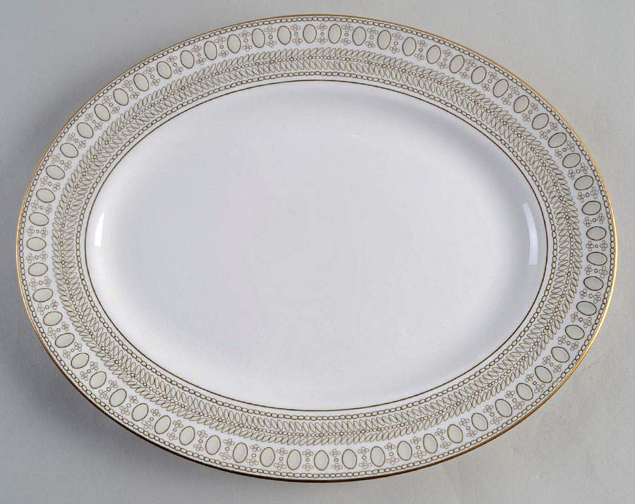 Gilded Pearl 13" Oval Serving Platter by Lenox-1