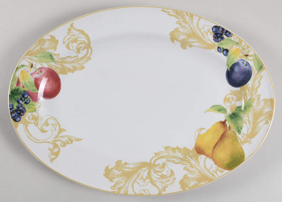 Garden Mural 14" Oval Serving Platter by Lenox-1