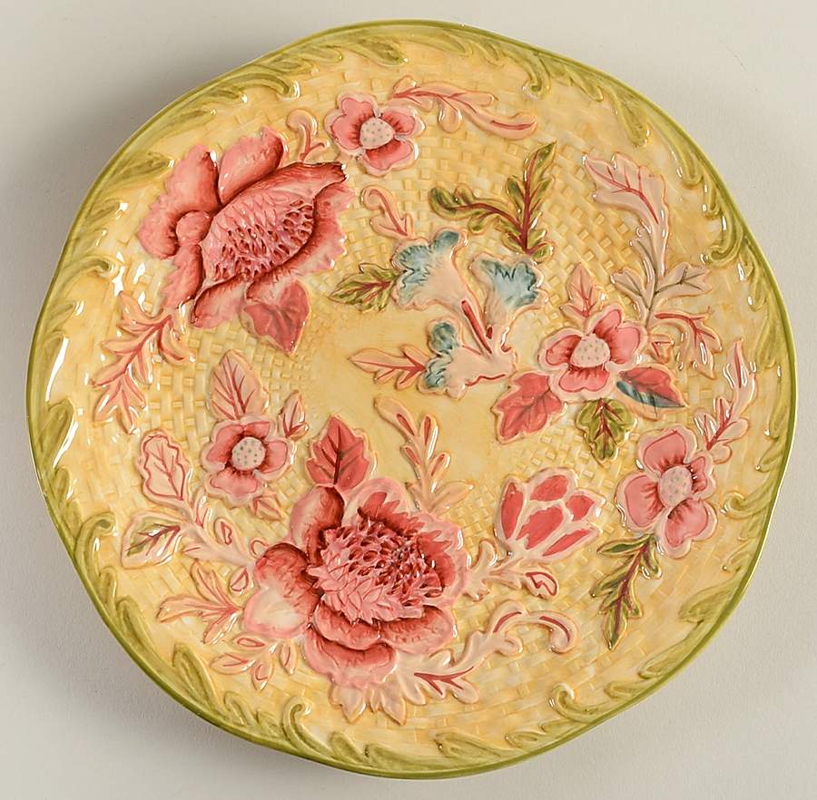 Majolica Garden Luncheon/Salad Plate by Longaberger-1
