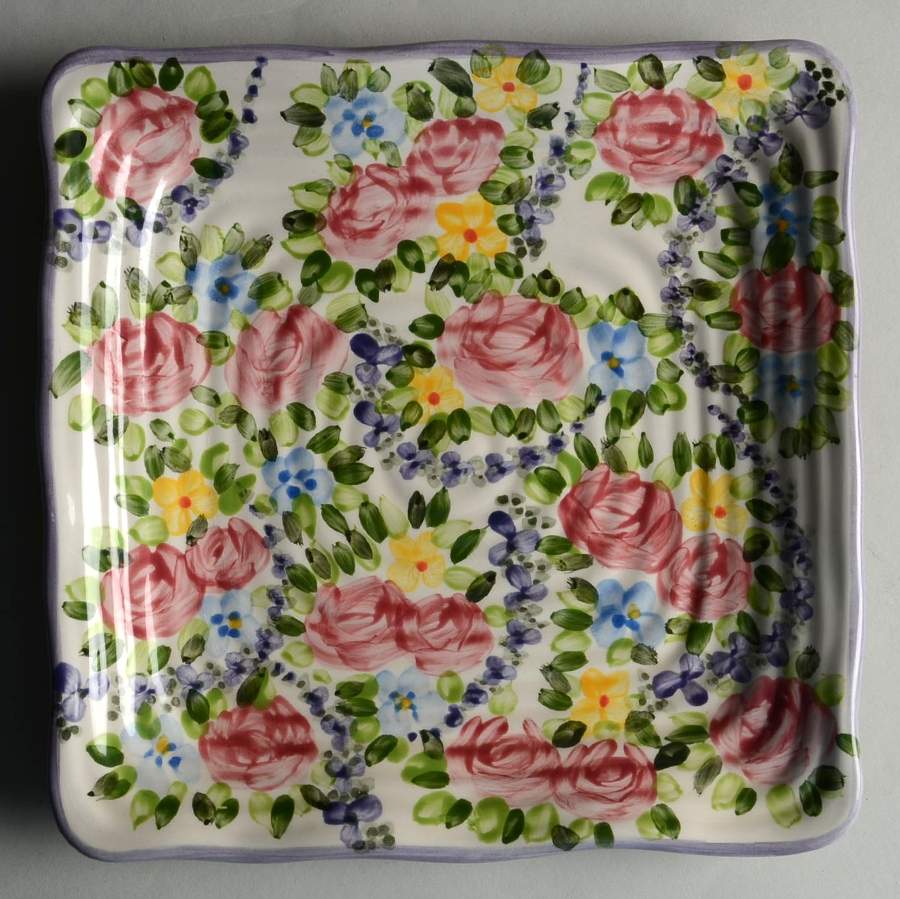 Rose Parade Square Salad Plate by Linens N Things-1