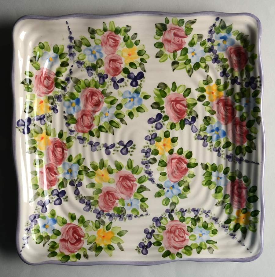Rose Parade Square Dinner Plate by Linens N Things-1