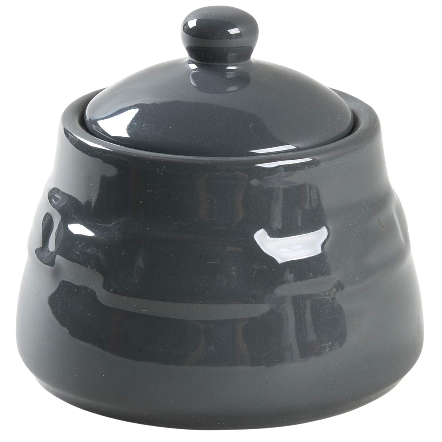 Woven Traditions-Pewter Gray Sugar Bowl & Lid by Longaberger-1