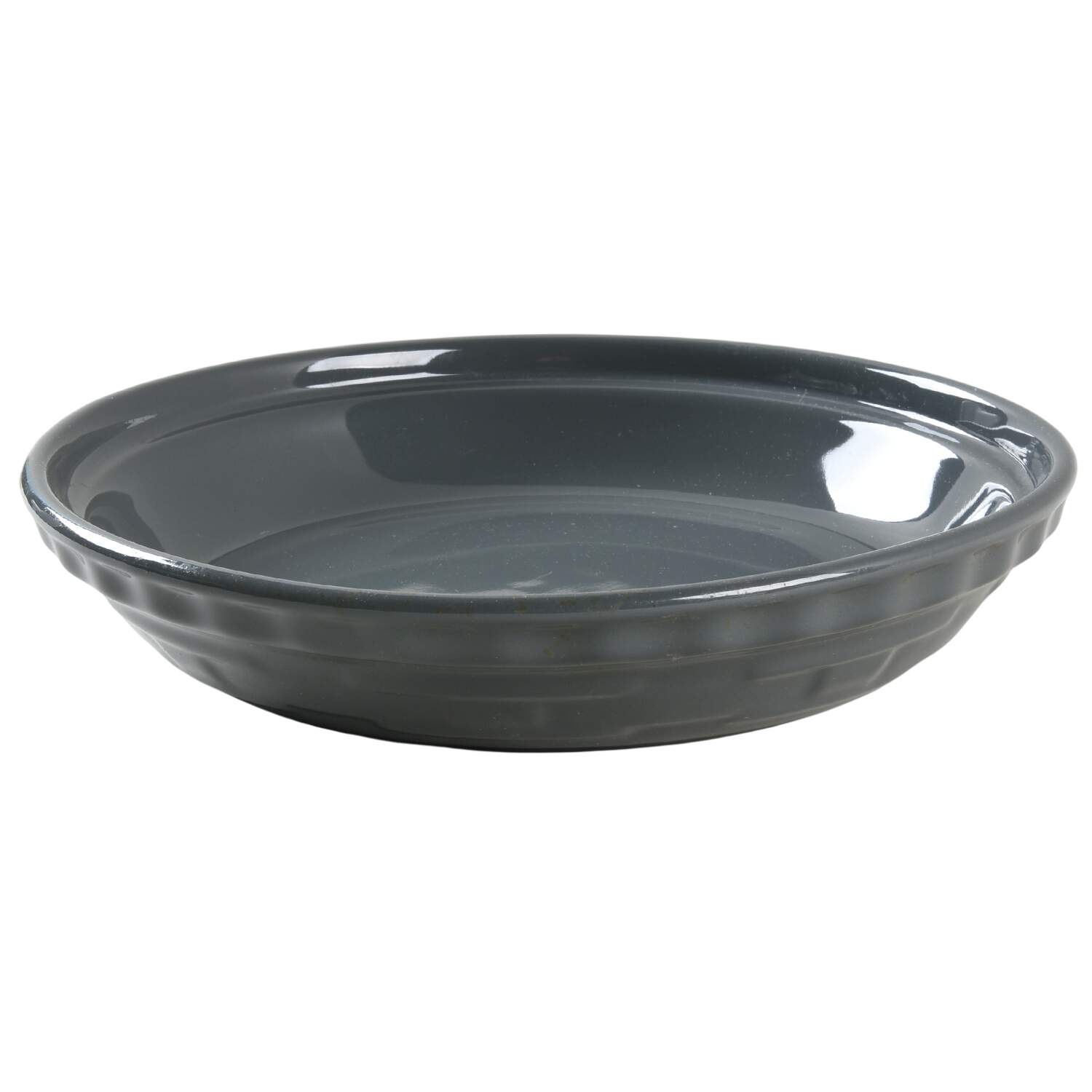 Woven Traditions-Pewter Gray 10" Pie Baking Plate by Longaberger-1