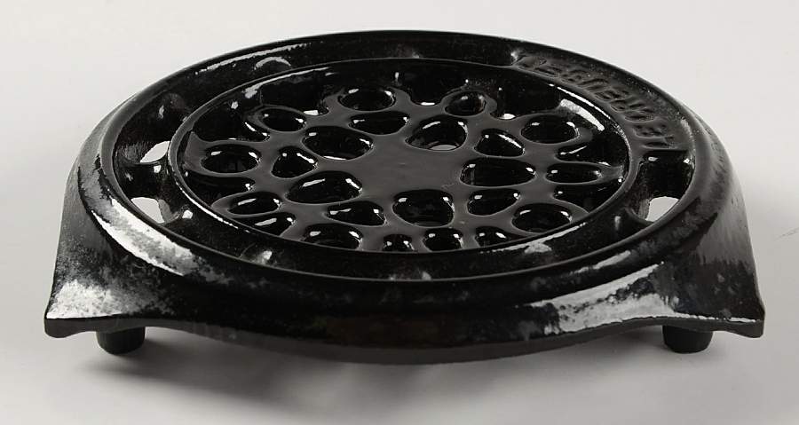 Black 5" Round Cast Iron Trivet by Le Creuset-1