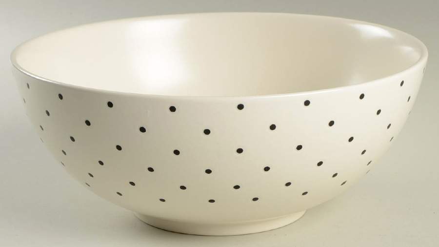 Larabee Dot Cream 9" Round Serving Bowl by Lenox-1