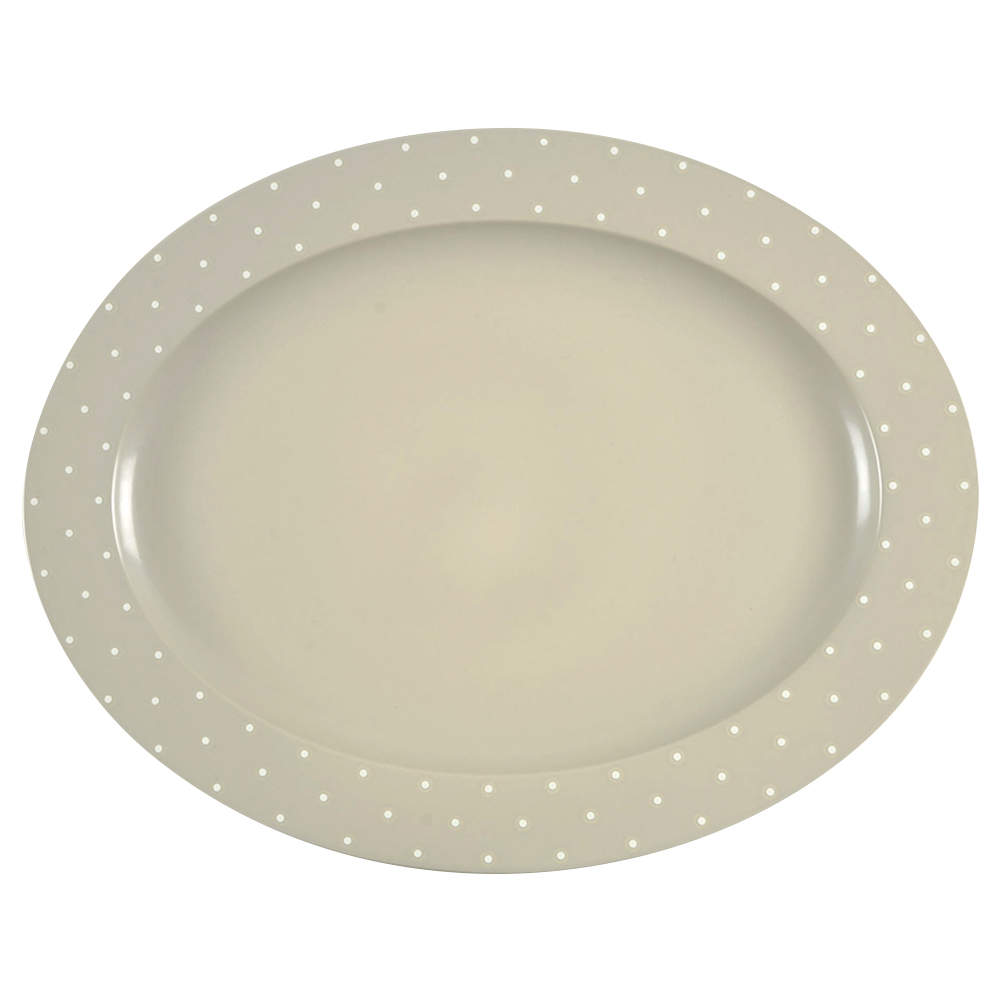 Larabee Dot Grey 16" Oval Serving Platter by Lenox-1