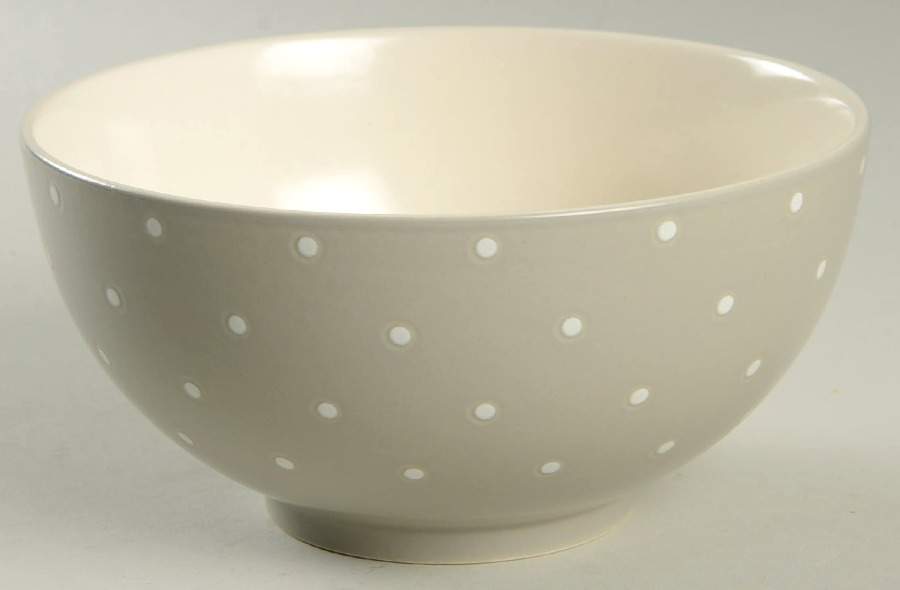 Larabee Dot Grey Soup/Cereal Bowl by Lenox-1