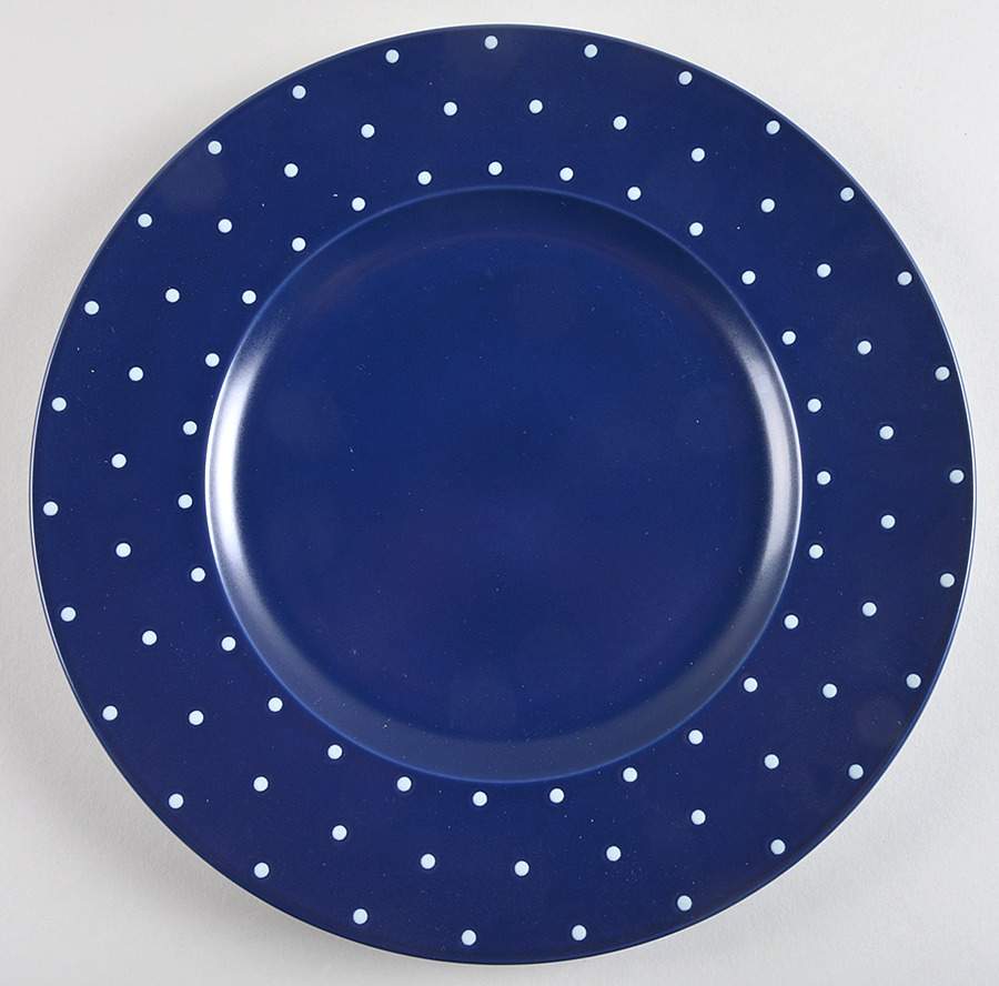 Larabee Dot Navy Blue Dinner Plate by Lenox-1