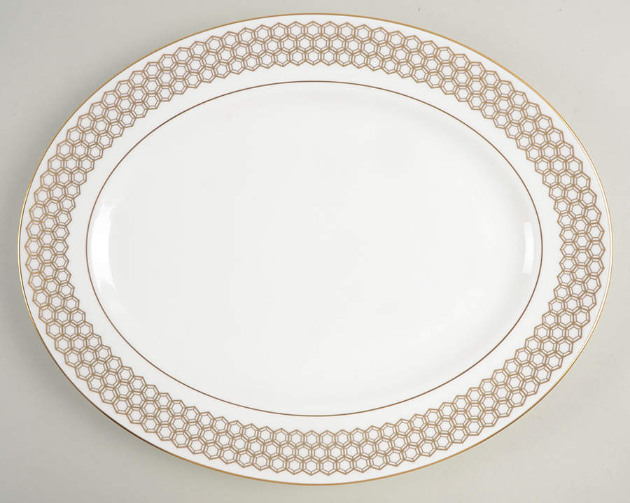 Prismatic Gold 13" Oval Serving Platter by Lenox-1