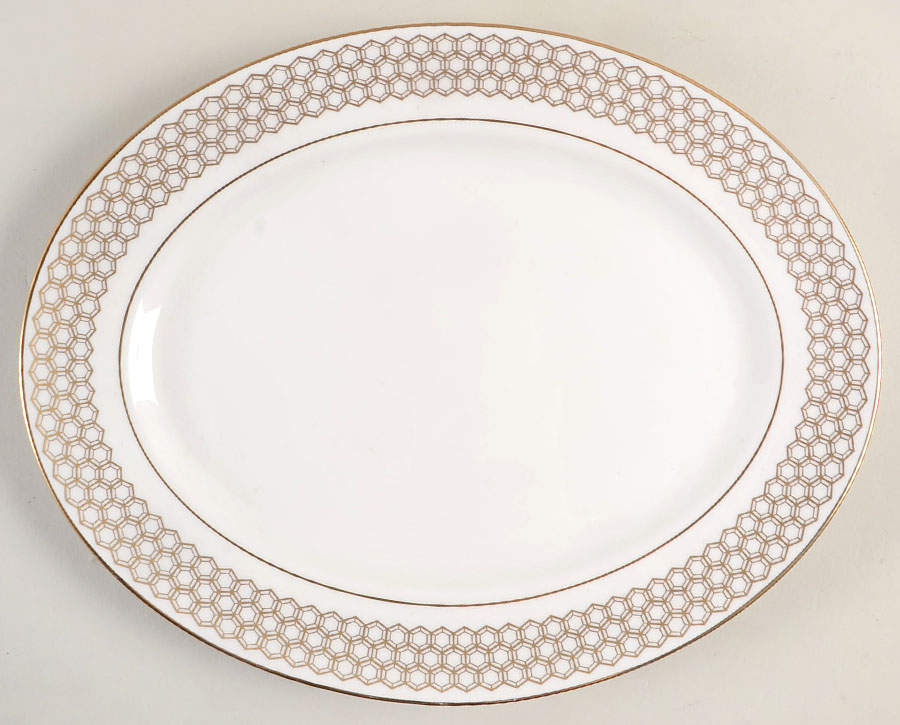Prismatic Gold 13" Oval Serving Platter by Lenox-1