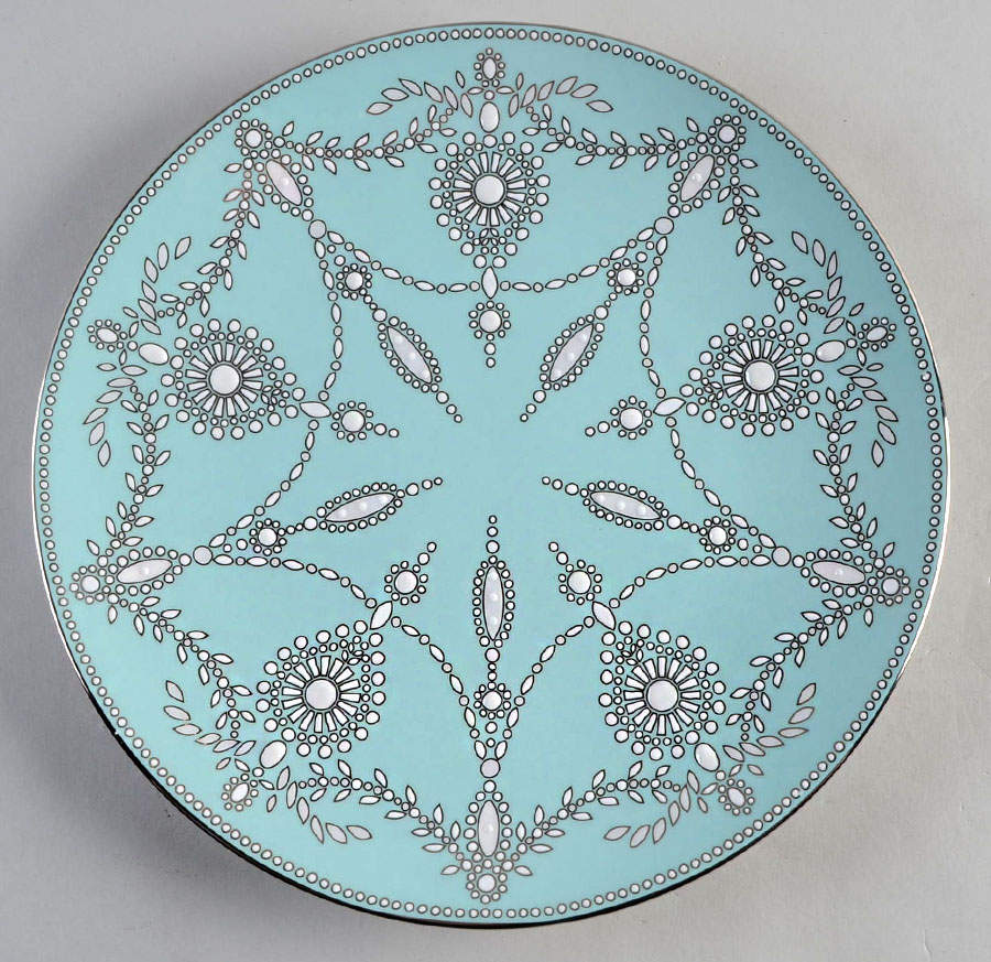 Empire Pearl Turquoise Accent Luncheon Plate by Lenox-1