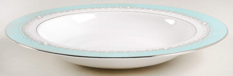 Empire Pearl Turquoise Large Rim Soup Bowl by Lenox-1