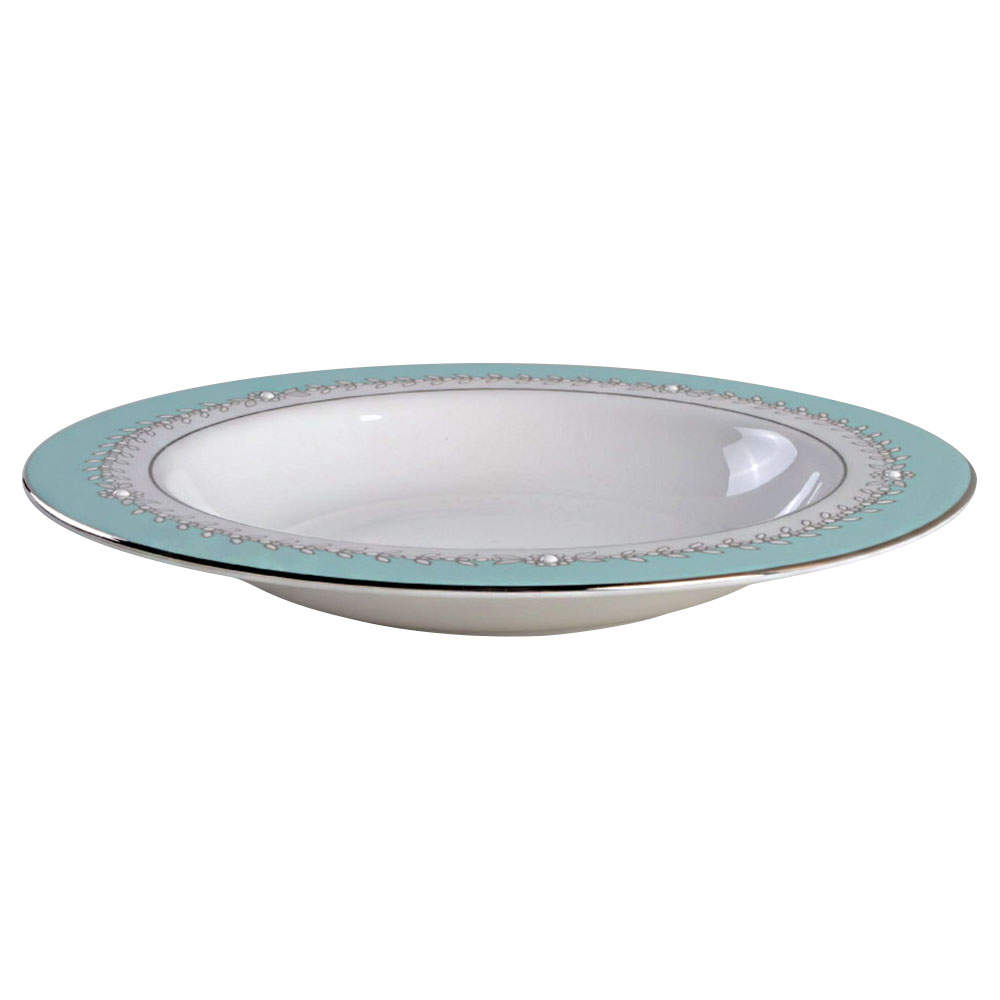 Empire Pearl Turquoise Large Rim Soup Bowl by Lenox-1