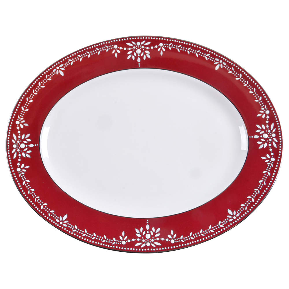 Empire Pearl Wine 13" Oval Serving Platter by Lenox-1
