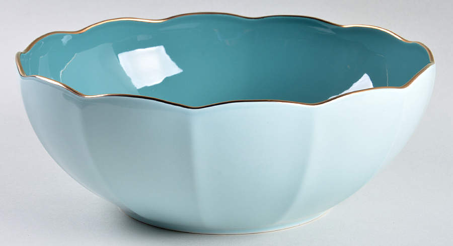 Marchesa Shades Teal 9" Round Serving Bowl by Lenox-1