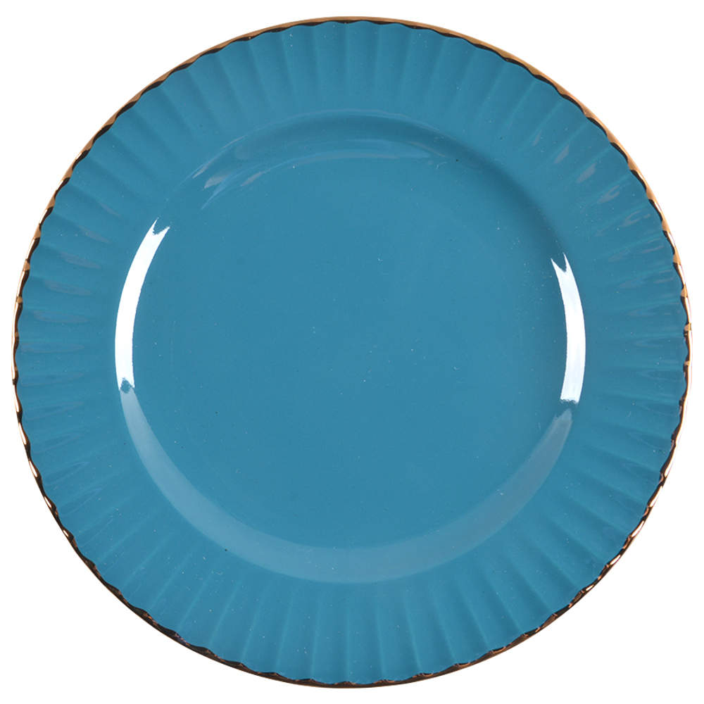 Marchesa Shades Teal Party Plate by Lenox-1