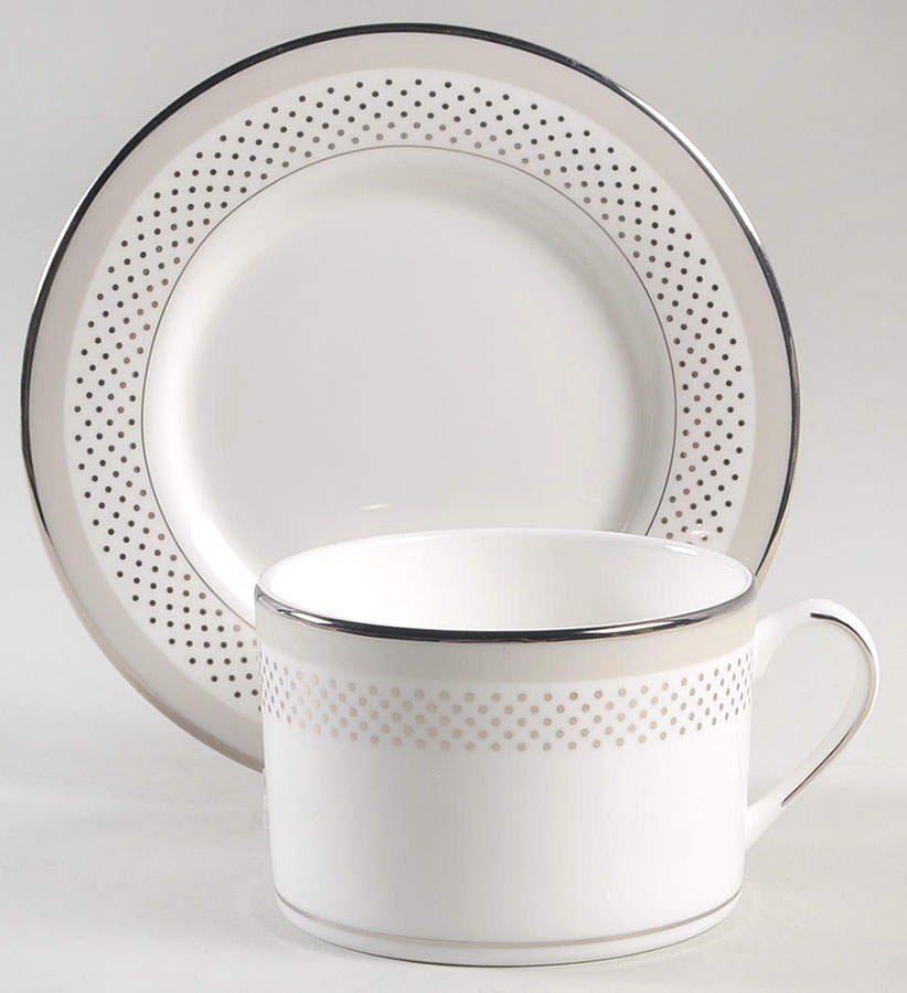 Whitaker Street Flat Cup & Saucer Set by Lenox-1