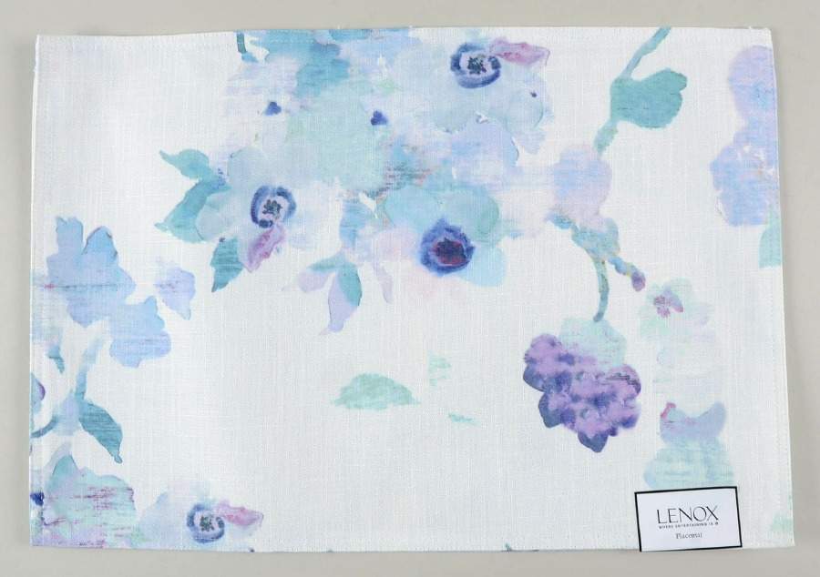 Indigo Watercolor Floral Cloth Placemat by Lenox-1