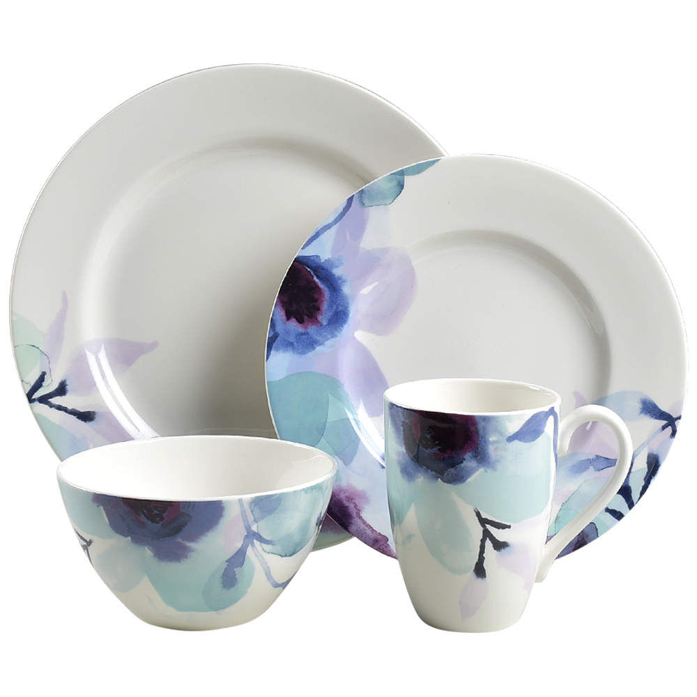 Indigo Watercolor Floral 4 Piece Place Setting by Lenox-1