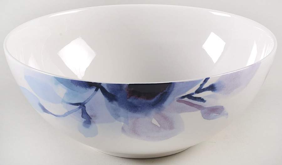 Indigo Watercolor Floral 10" Round Serving Bowl by Lenox-1