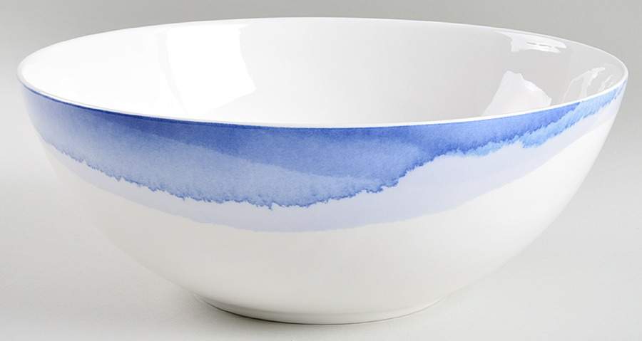 Indigo Watercolor Stripe 10" Round Serving Bowl by Lenox-1