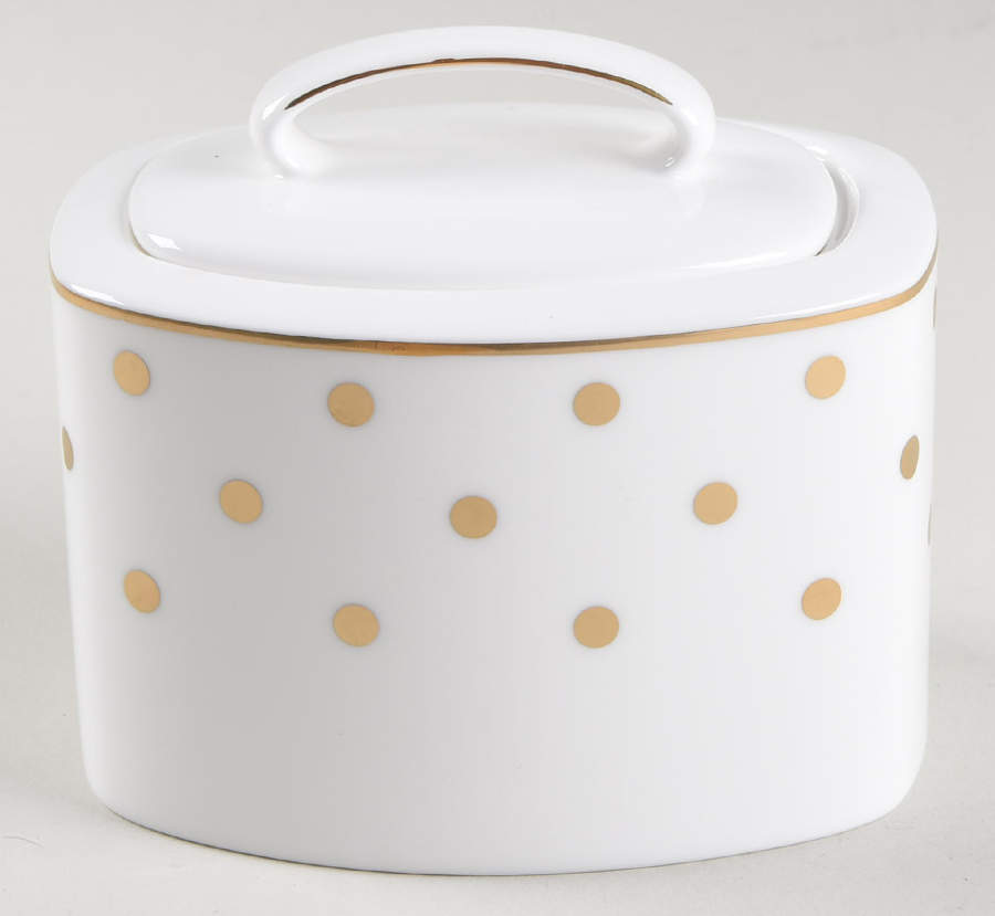 Larabee Road Gold Sugar Bowl & Lid by Lenox-1
