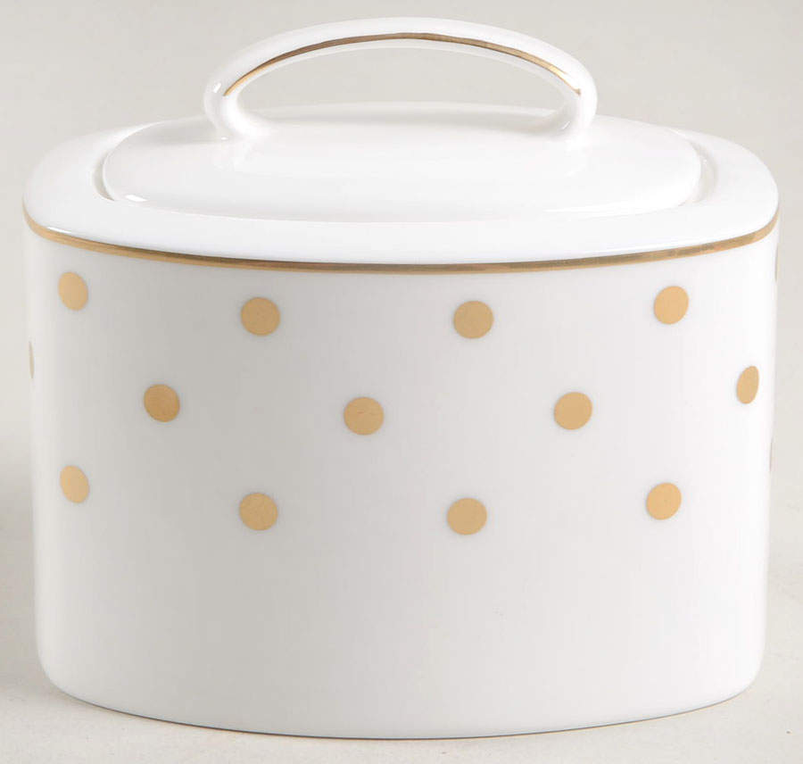 Larabee Road Gold Sugar Bowl & Lid by Lenox-1