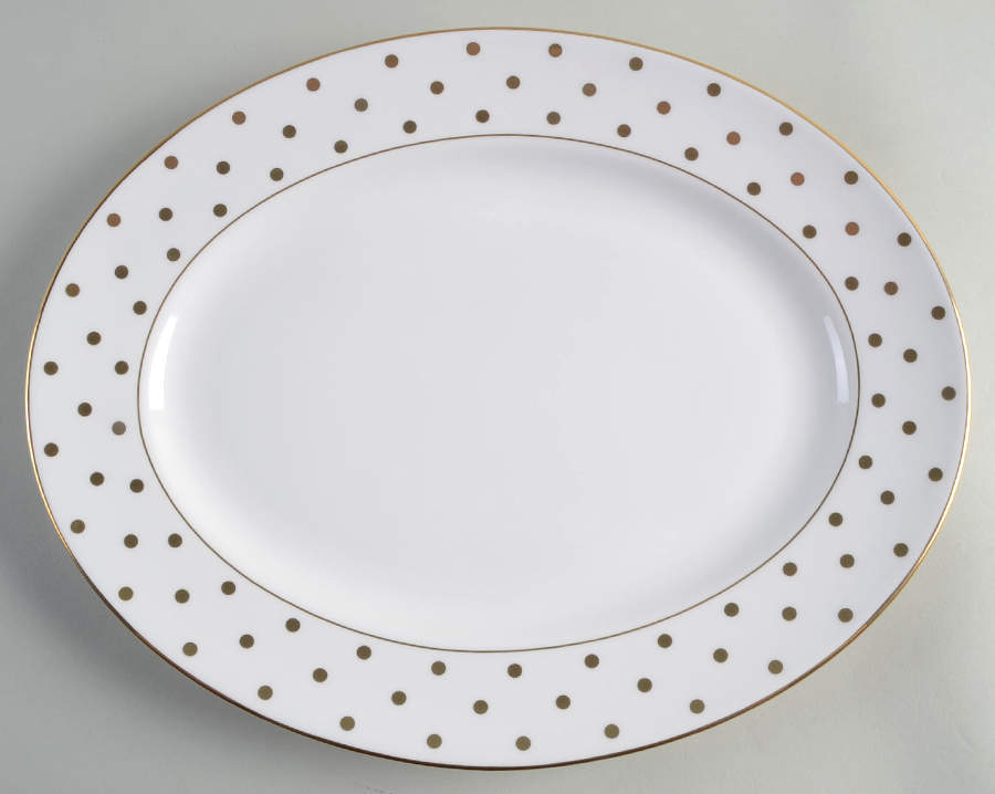 Larabee Road Gold 13" Oval Serving Platter by Lenox-1