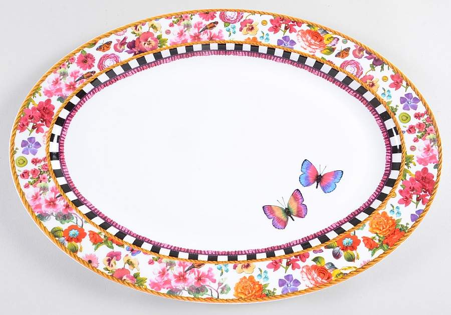 Isabelle Floral 16" Oval Serving Platter by Lenox-1