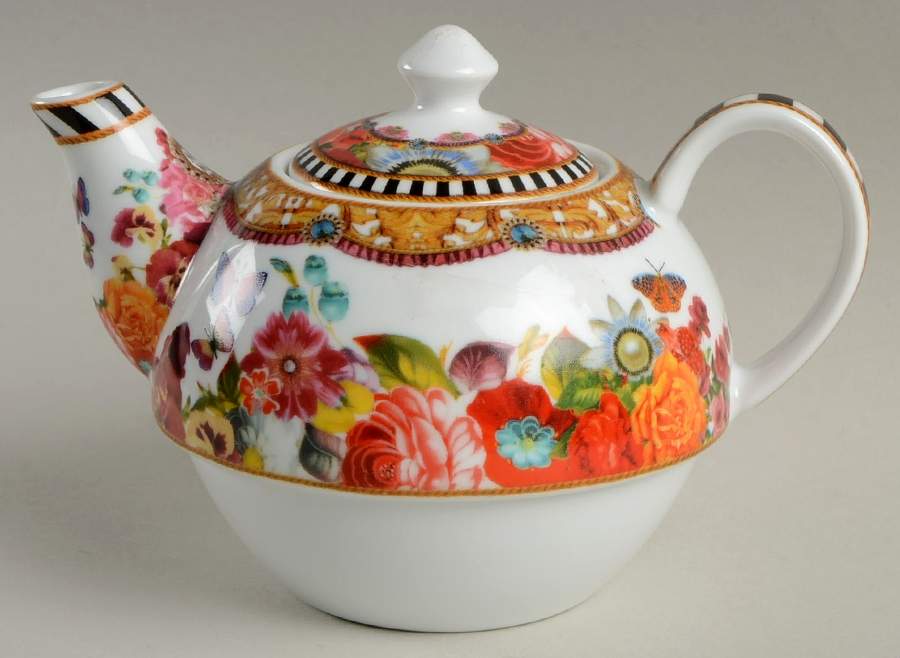 Eliza Stripe Teapot for Individual Teapot & Lid with Cup by Lenox-1