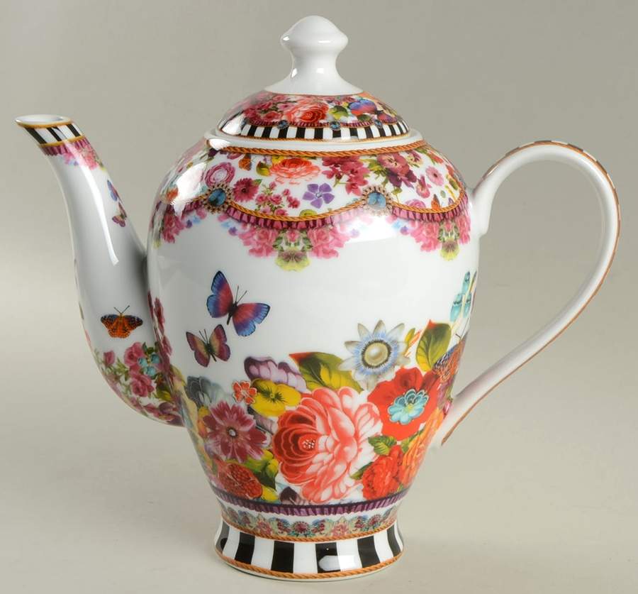 Eliza Stripe Tea/Coffee Pot & Lid by Lenox-1
