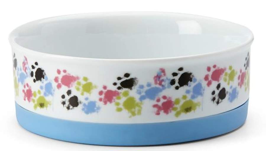 Pet Lover Paw Prints Medium Pet Bowl by Lenox-1