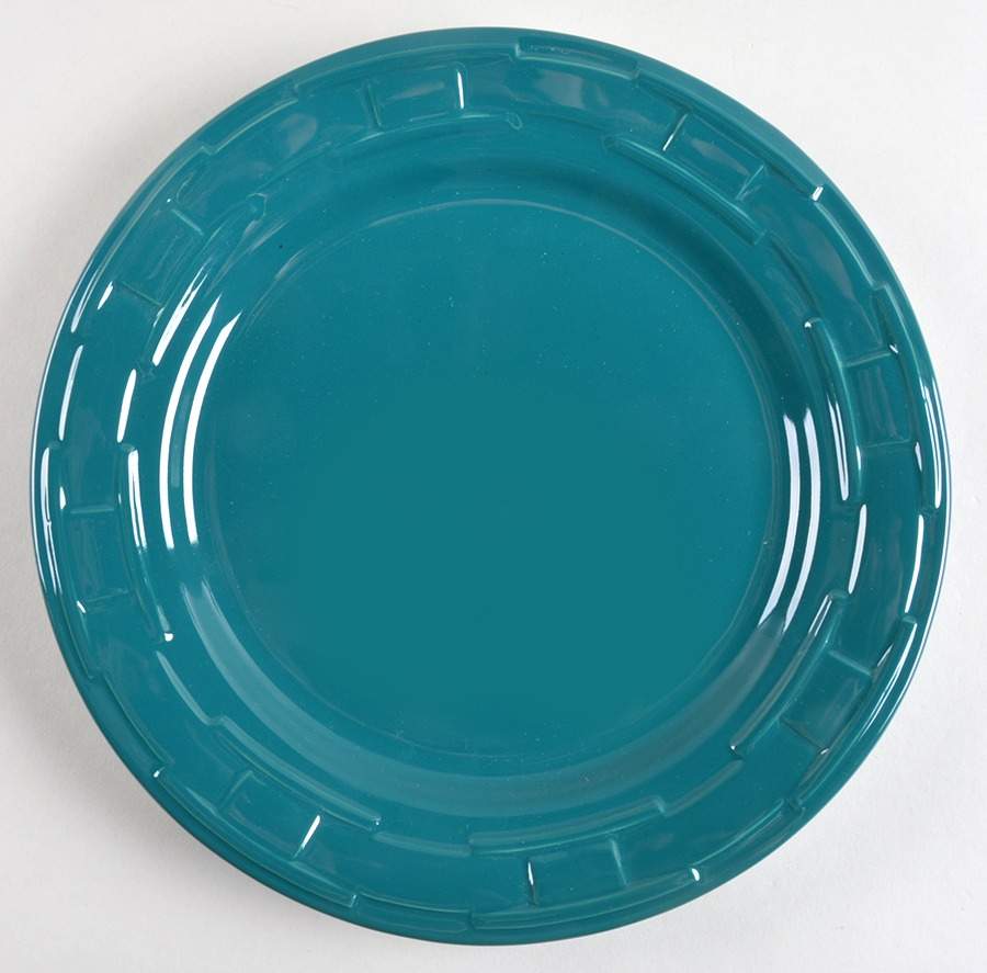 Woven Traditions Teal Blue Dinner Plate by Longaberger-1