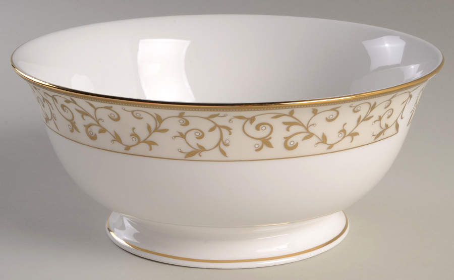 Opal Innocence Gold 8" Round Serving Bowl by Lenox-1