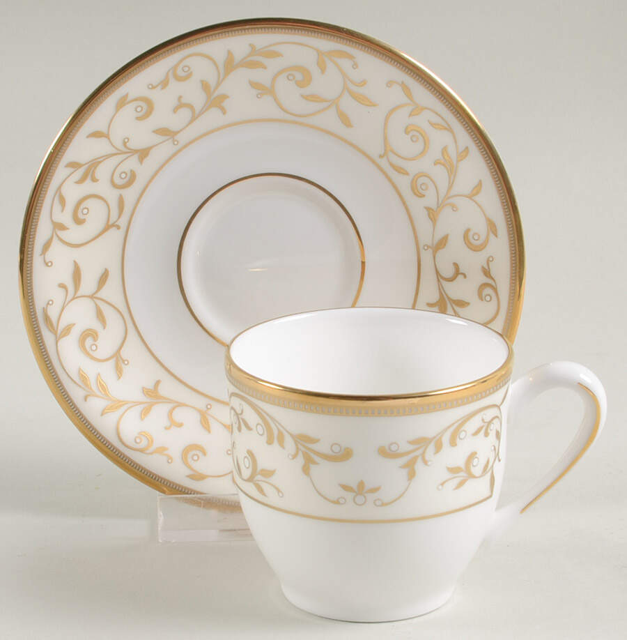 Opal Innocence Gold Flat Demitasse Cup & Saucer Set by Lenox-1