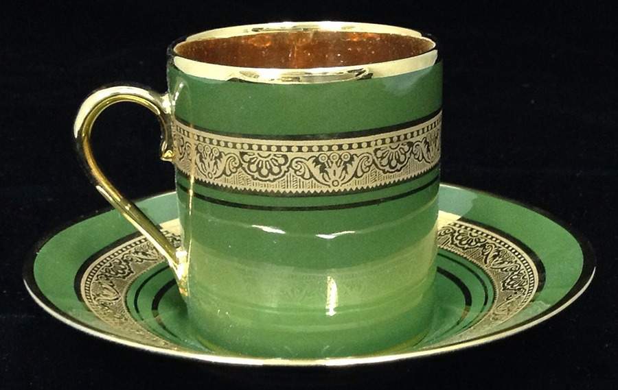 LPD11 Flat Demitasse Cup & Saucer Set by Legle Porc d'Art-1