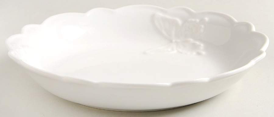Butterfly Meadow Carved (Vanilla) 8" Individual Pasta Bowl by Lenox-1
