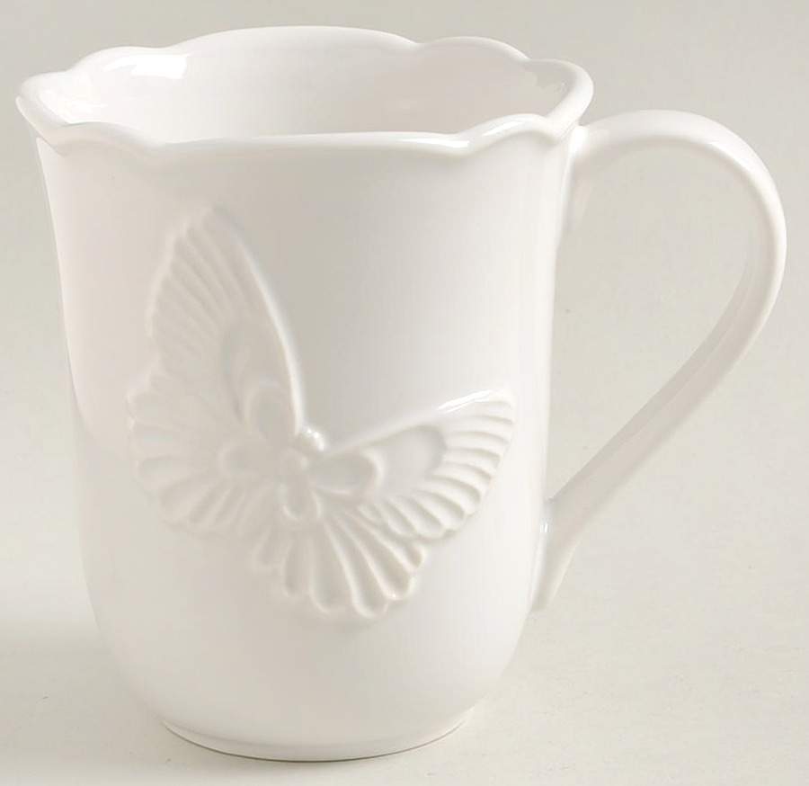 Butterfly Meadow Carved (Vanilla) Mug by Lenox-1