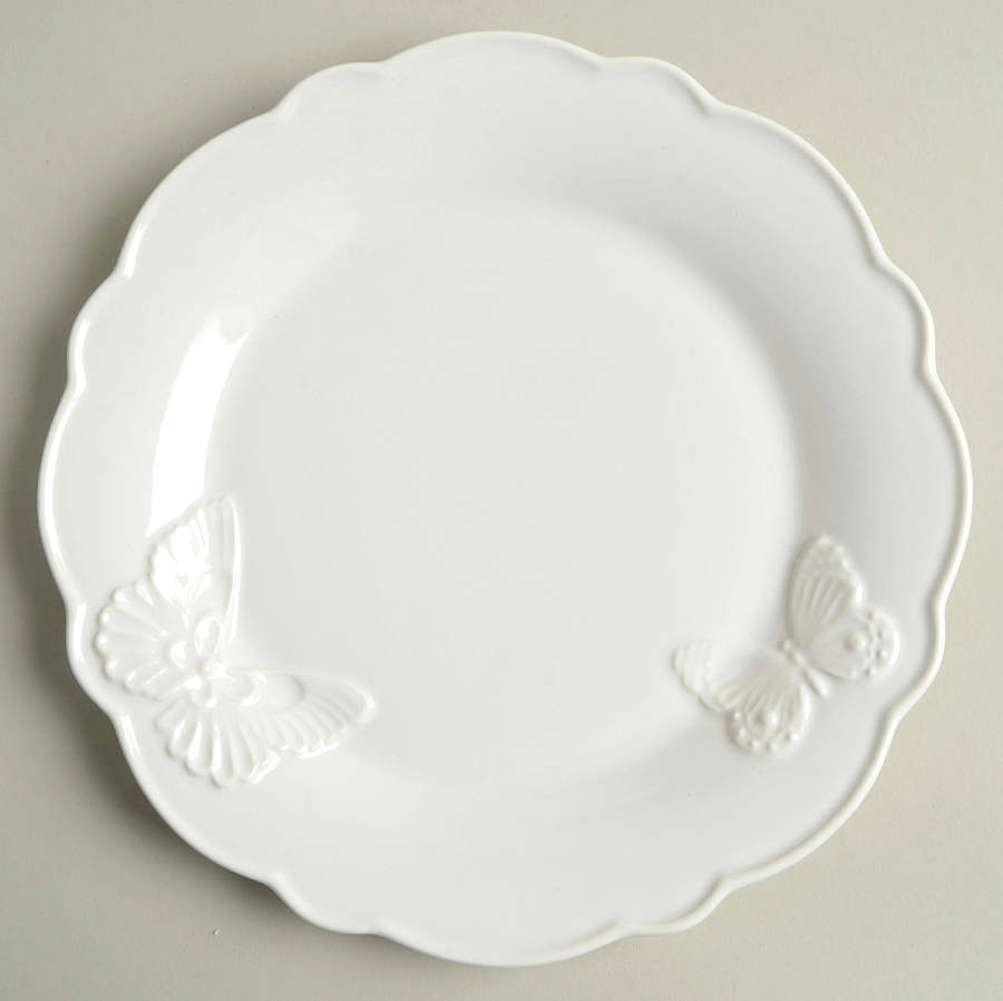 Butterfly Meadow Carved (Vanilla) Accent Salad Plate by Lenox-1