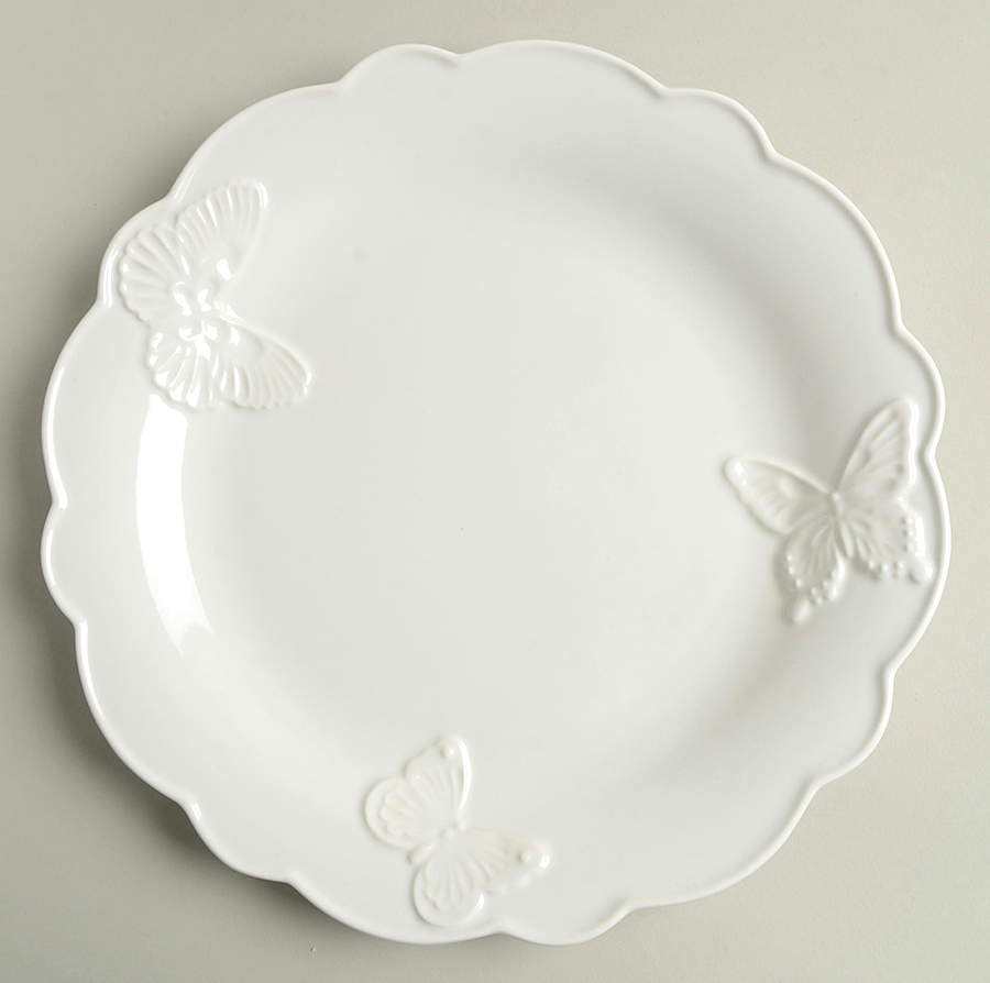 Butterfly Meadow Carved (Vanilla) Dinner Plate by Lenox-1
